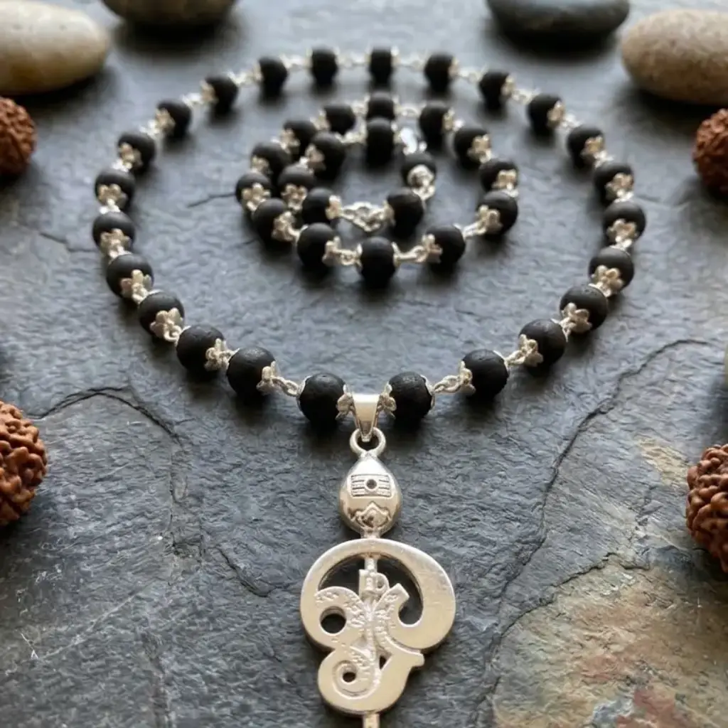 Silver Karungali Mala 05 Silver Karungali Mala - Image 1